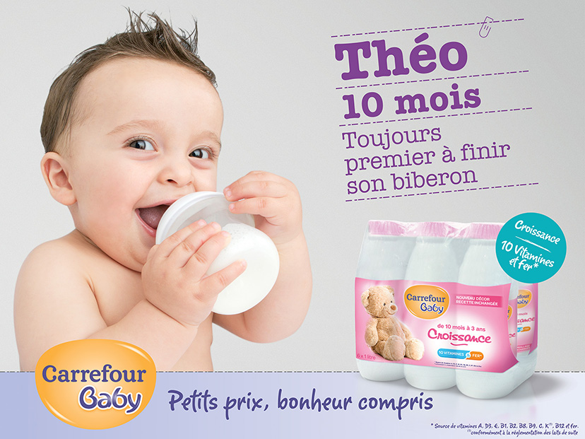 Lait de croissance de 10 mois à 3 ans - Carrefour Baby - 1 L e
